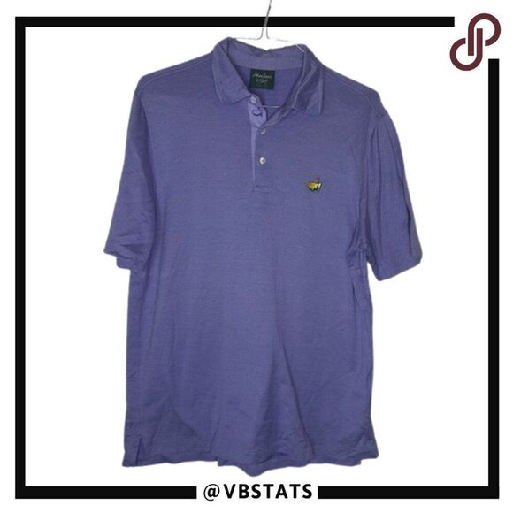 Masters Purple Short Sleeve Golf Polo in Size Large - Picture 1 of 6